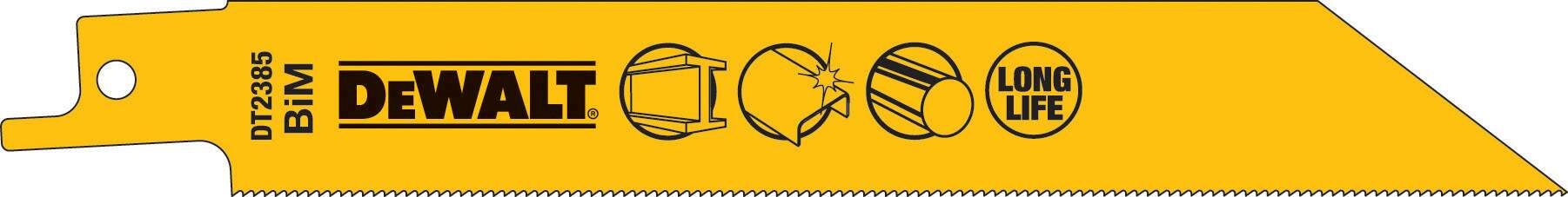 DeWALT Säbelsägeblatt Zahnteilung 1.1mm BIM Metall 152mm 5 Stück Produktbild DeWALT Säbelsägeblatt Zahnteilung 1.1mm BIM Metall 152mm 5 Stück