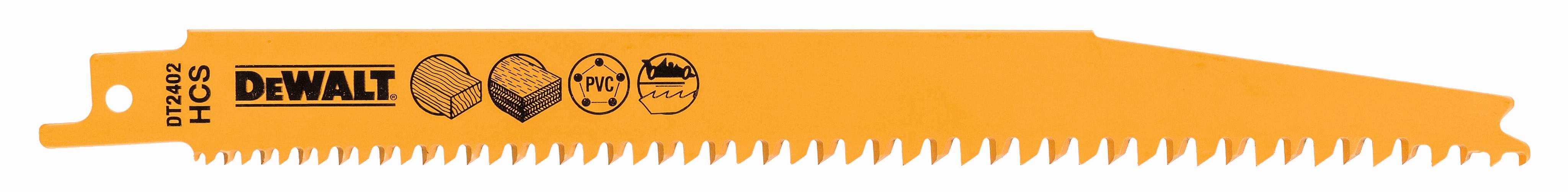 DeWALT Säbelsägeblatt HCS Holz 203mm 5Stk Produktbild DeWALT Säbelsägeblatt HCS Holz 203mm 5Stk