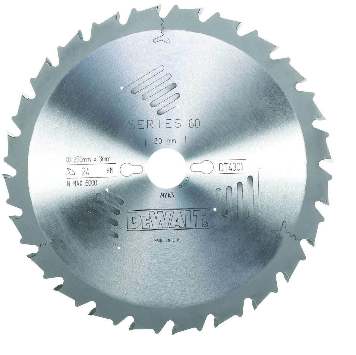 DeWALT Kreissägeblatt stationär 250/30mm 24FZ Produktbild DeWALT Kreissägeblatt stationär 250/30mm 24FZ