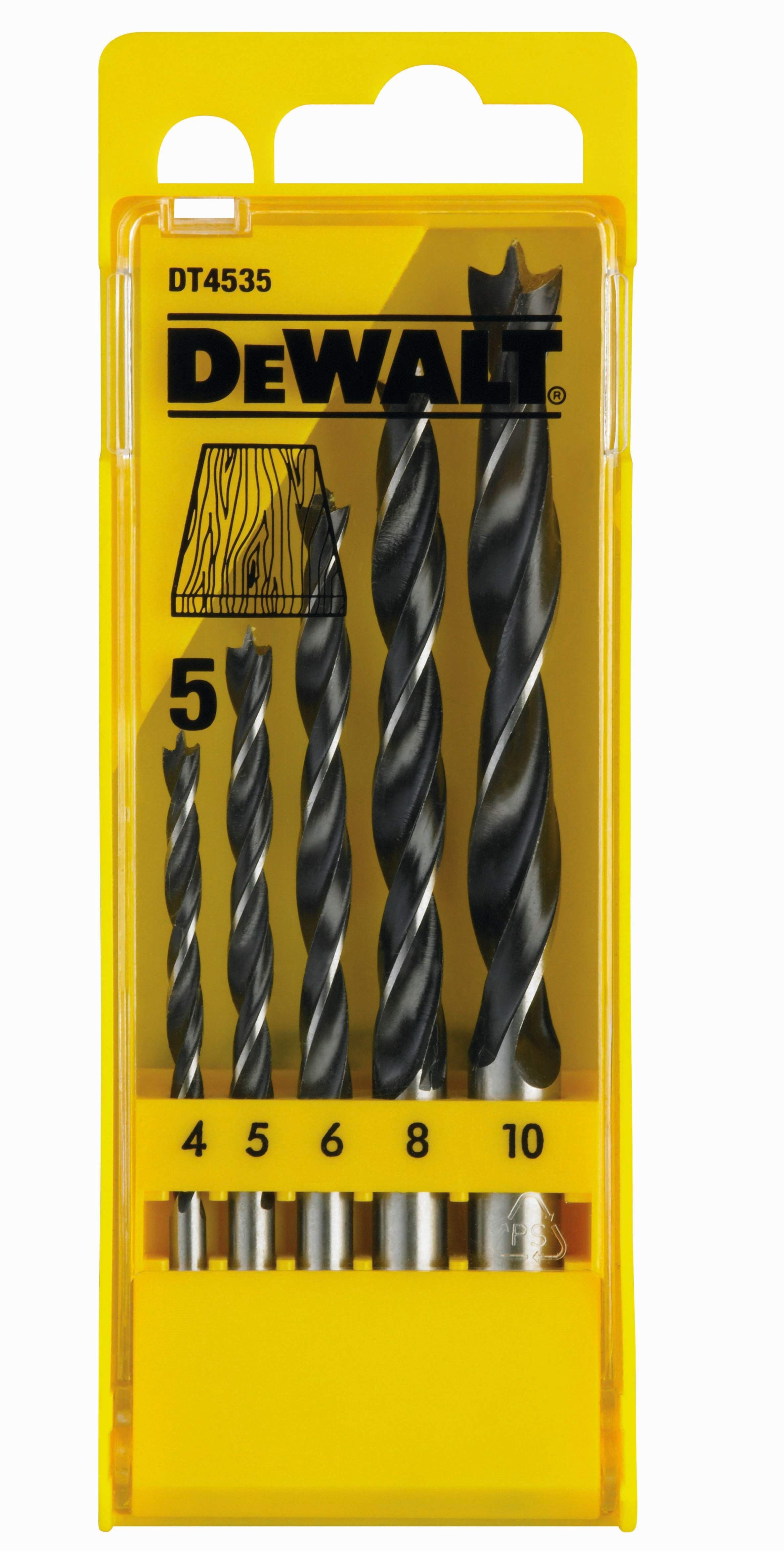 DeWALT Holzspiralbohrer-Set 5-tlg. Produktbild DeWALT Holzspiralbohrer-Set 5-tlg.