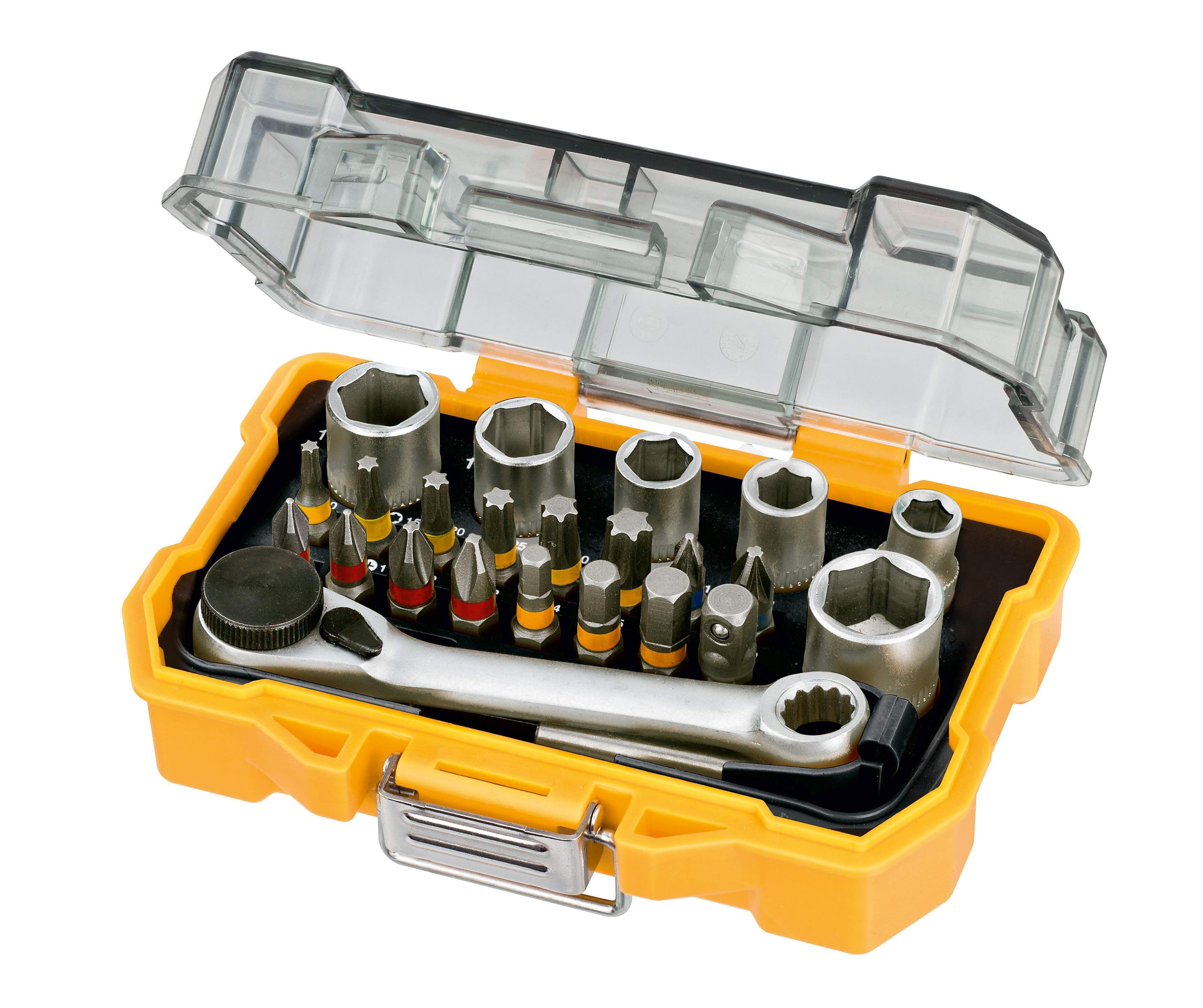 DeWALT Bit- und Ratschen-Set 24-tlg. Produktbild DeWALT Bit- und Ratschen-Set 24-tlg.