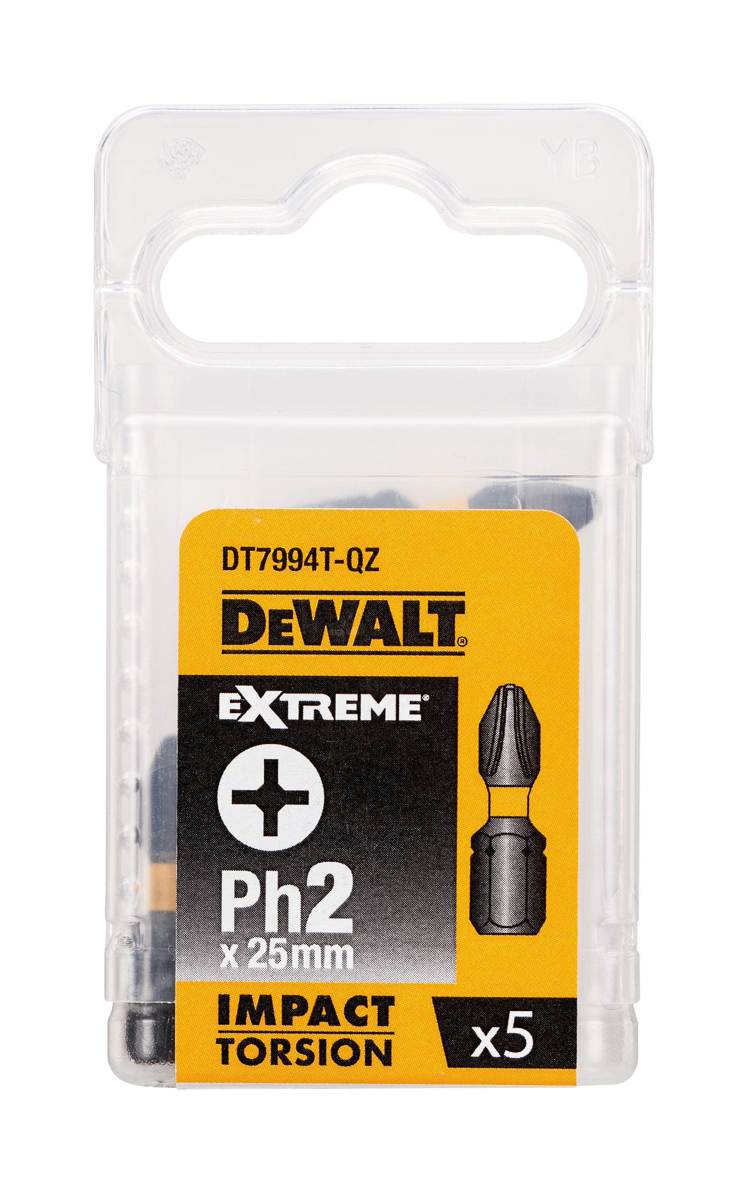 DeWALT Torsion Bit schlagf. Ph2 25mm 5Stk Produktbild DeWALT Torsion Bit schlagf. Ph2 25mm 5Stk