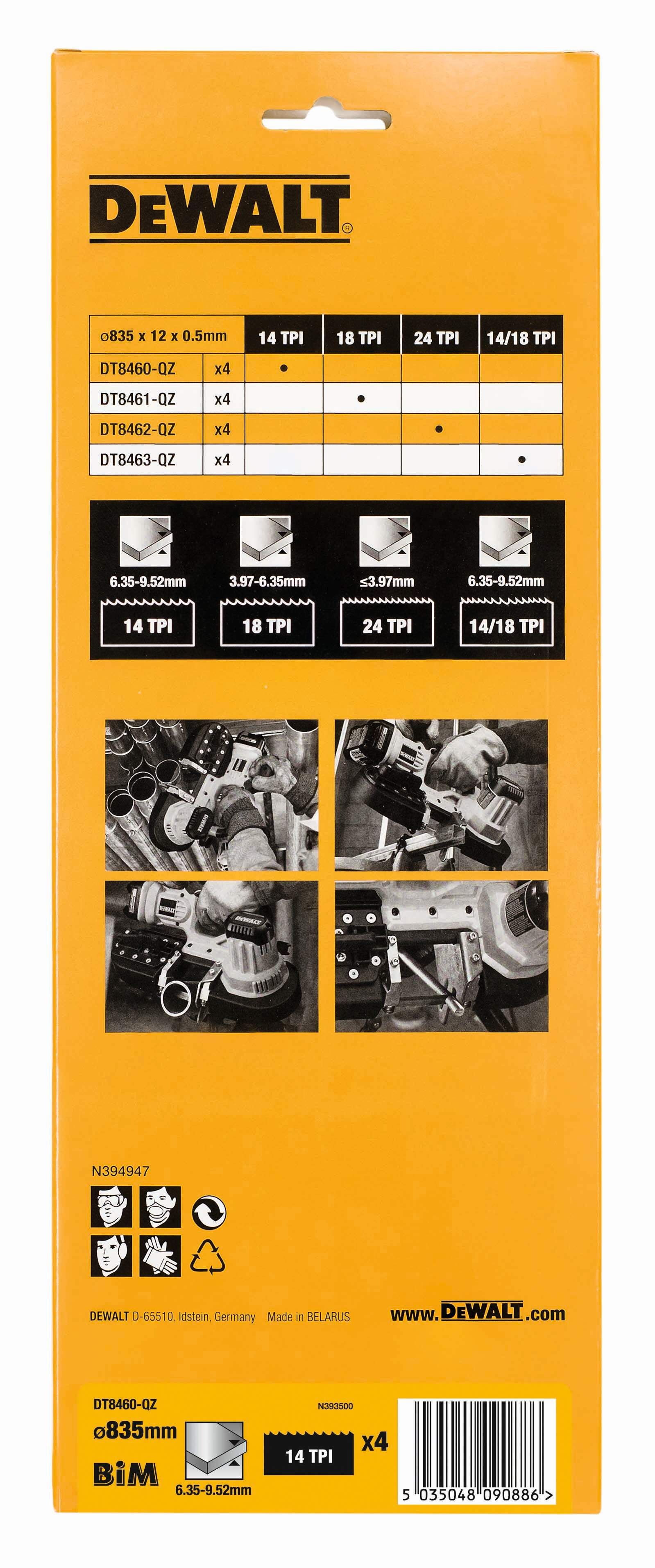DeWALT Bandsägeblatt 835x12x0,5mm 1,8mm 4Stk Produktbild DeWALT Bandsägeblatt 835x12x0,5mm 1,8mm 4Stk