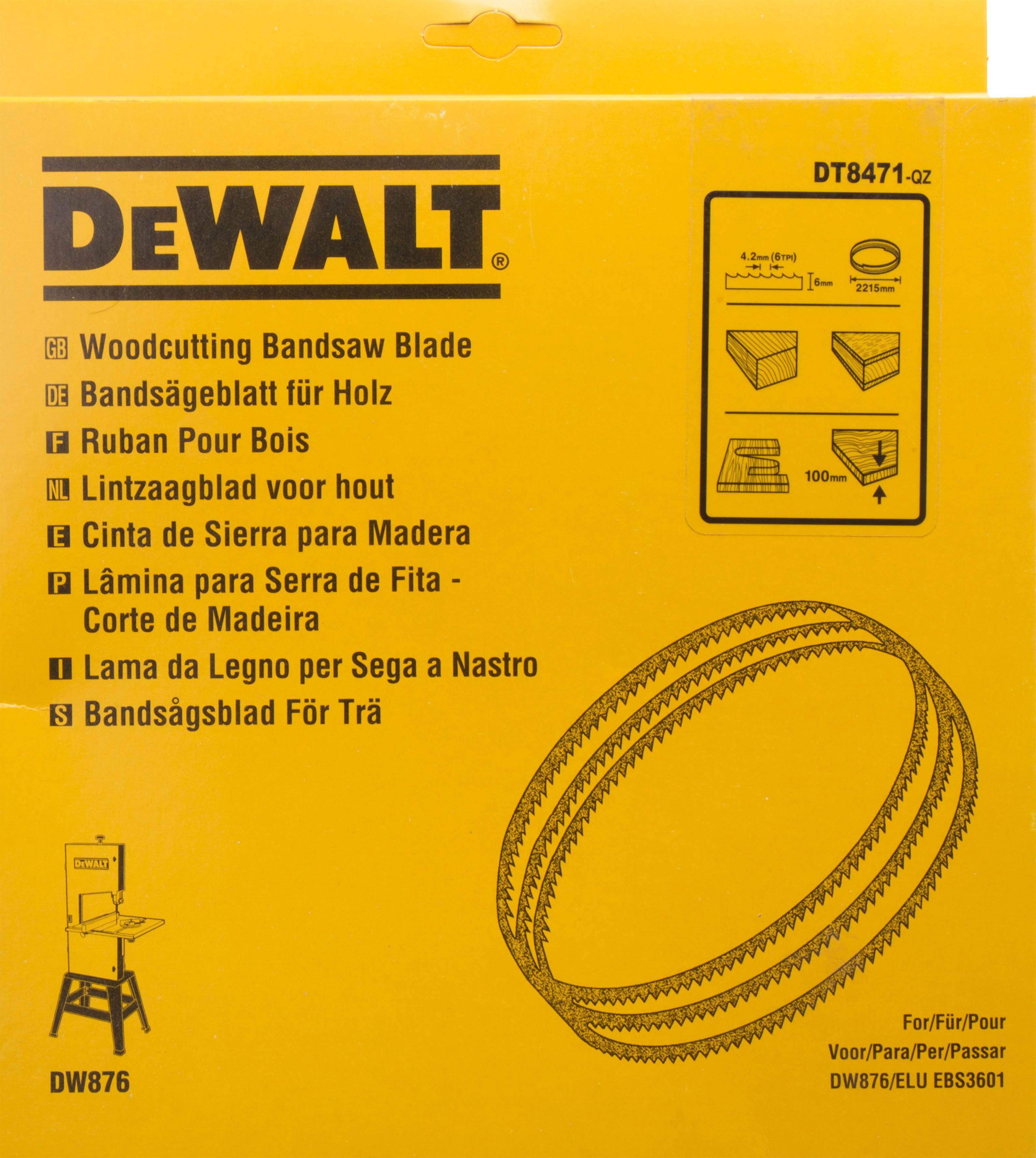 DeWALT Bandsägeblatt 2215x6x0,4mm 6mm Produktbild DeWALT Bandsägeblatt 2215x6x0,4mm 6mm
