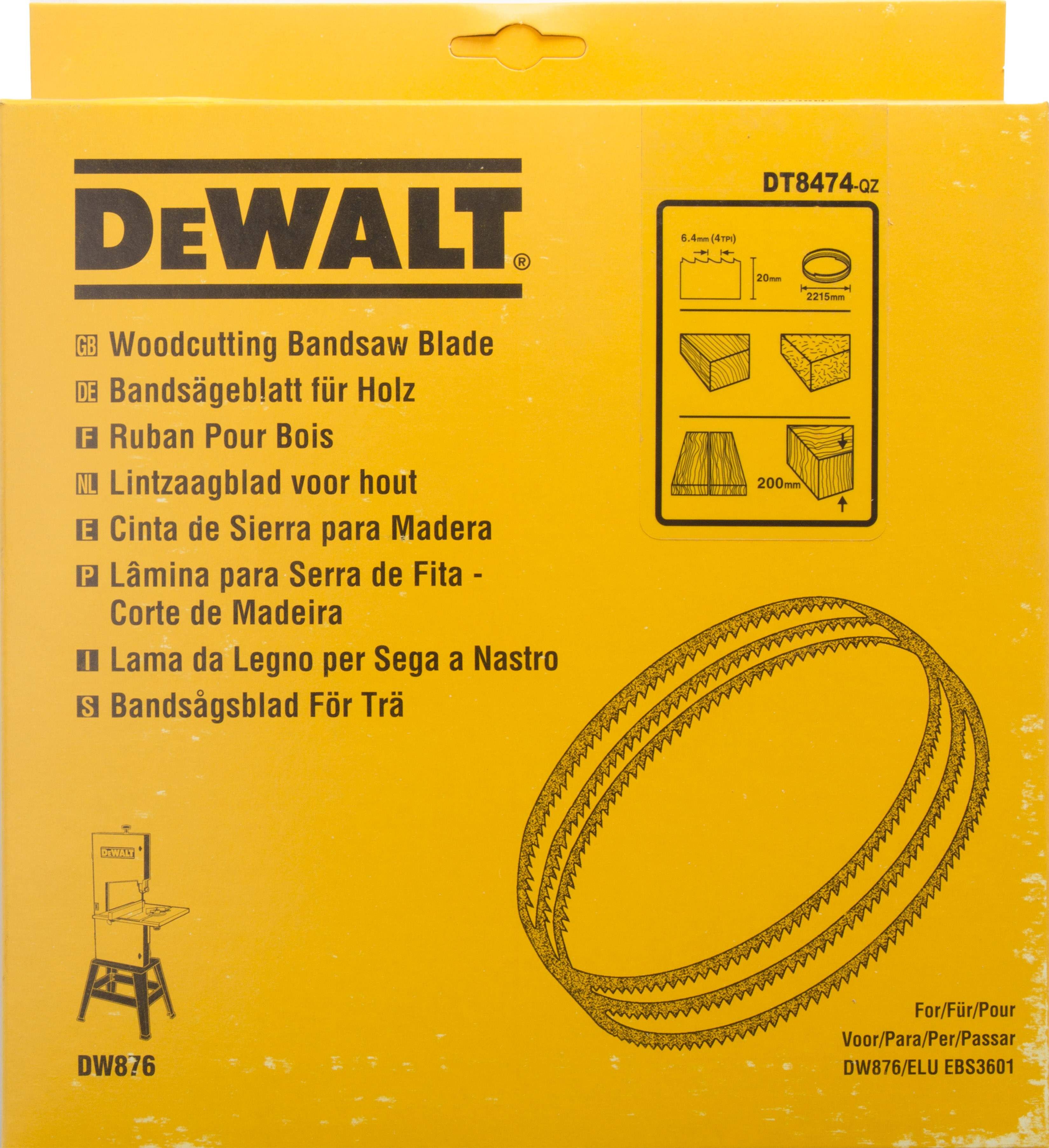 DeWALT Bandsägeblatt 2215x10x0,4mm 4mm Produktbild DeWALT Bandsägeblatt 2215x10x0,4mm 4mm