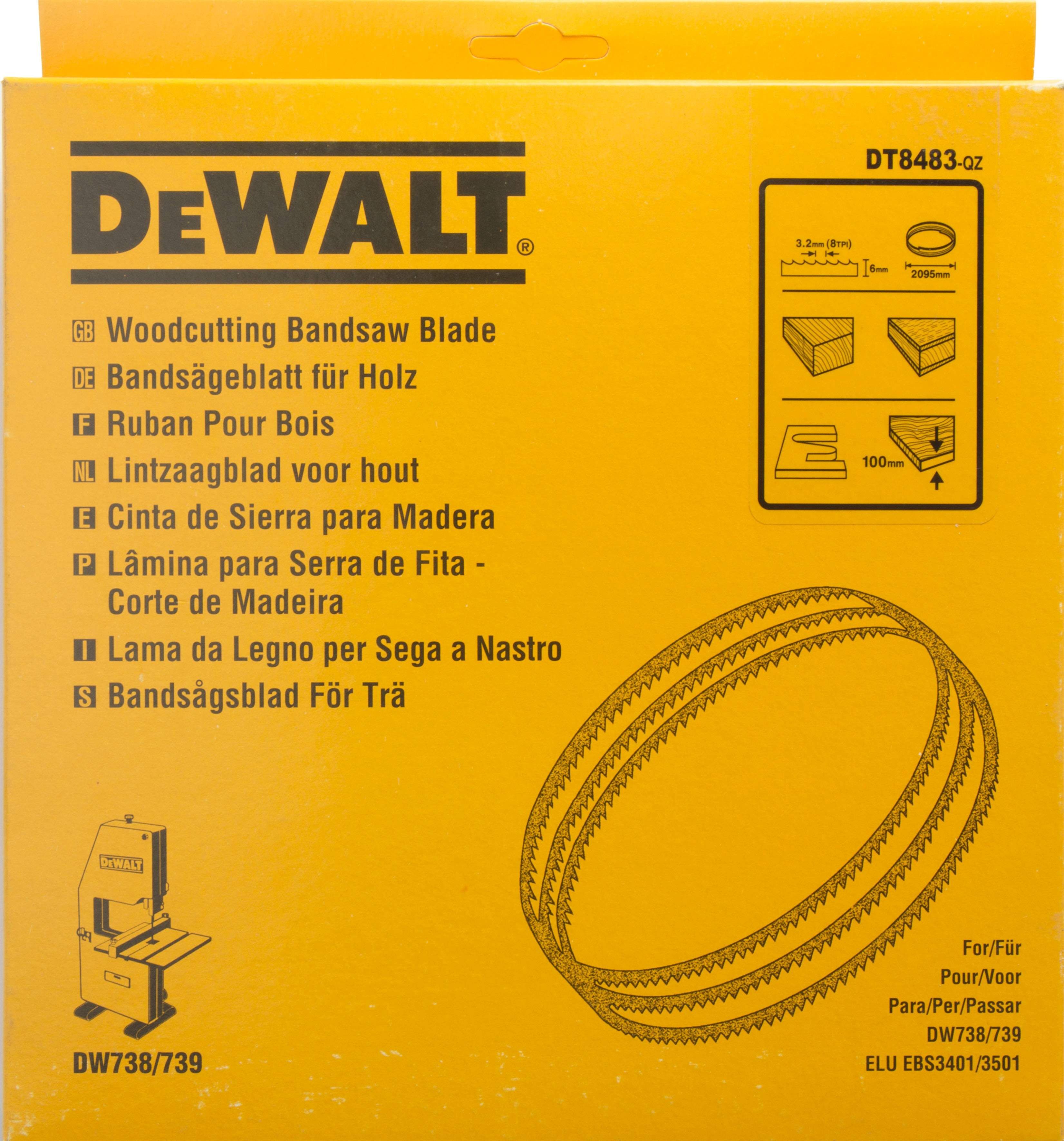 DeWALT Bandsägeblatt 2095x6x0,6mm 3,2mm Produktbild DeWALT Bandsägeblatt 2095x6x0,6mm 3,2mm