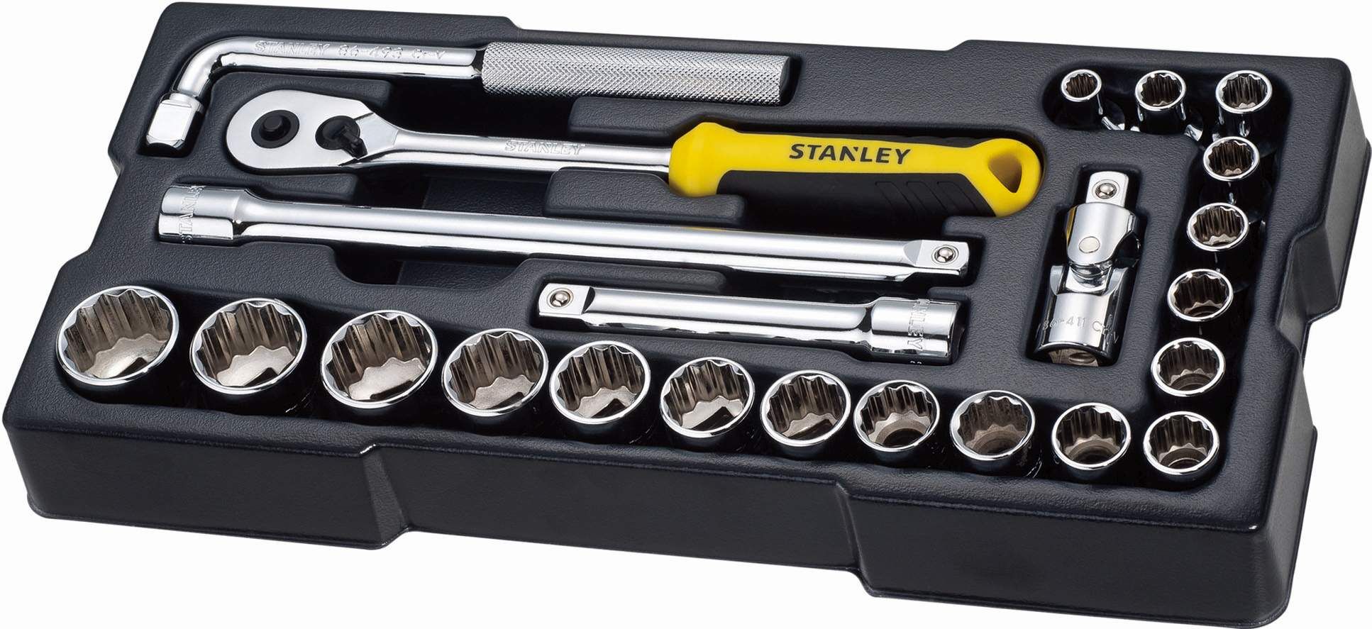 Stanley Modul ½“ Steckschl. 12-K. + Zub, 23-tlg. Produktbild Stanley Modul ½“ Steckschl. 12-K. + Zub, 23-tlg.