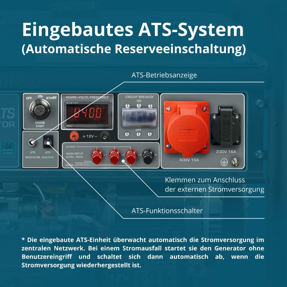 Produktbild Könner & Söhnen Benzin-Generator  KS 10000E-3 ATS bild 8