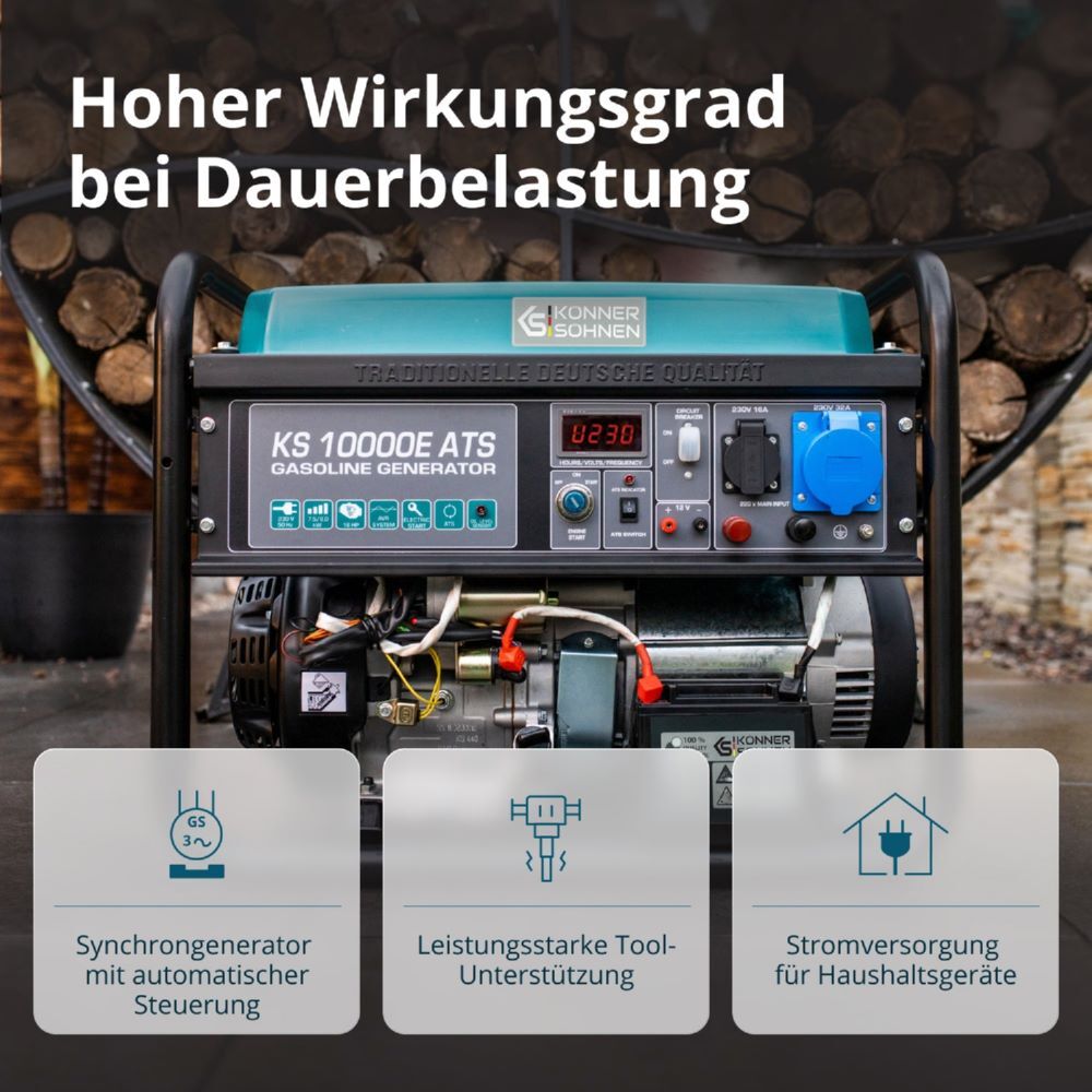 Produktbild Könner & Söhnen Benzin-Generator  KS 10000E ATS bild 10