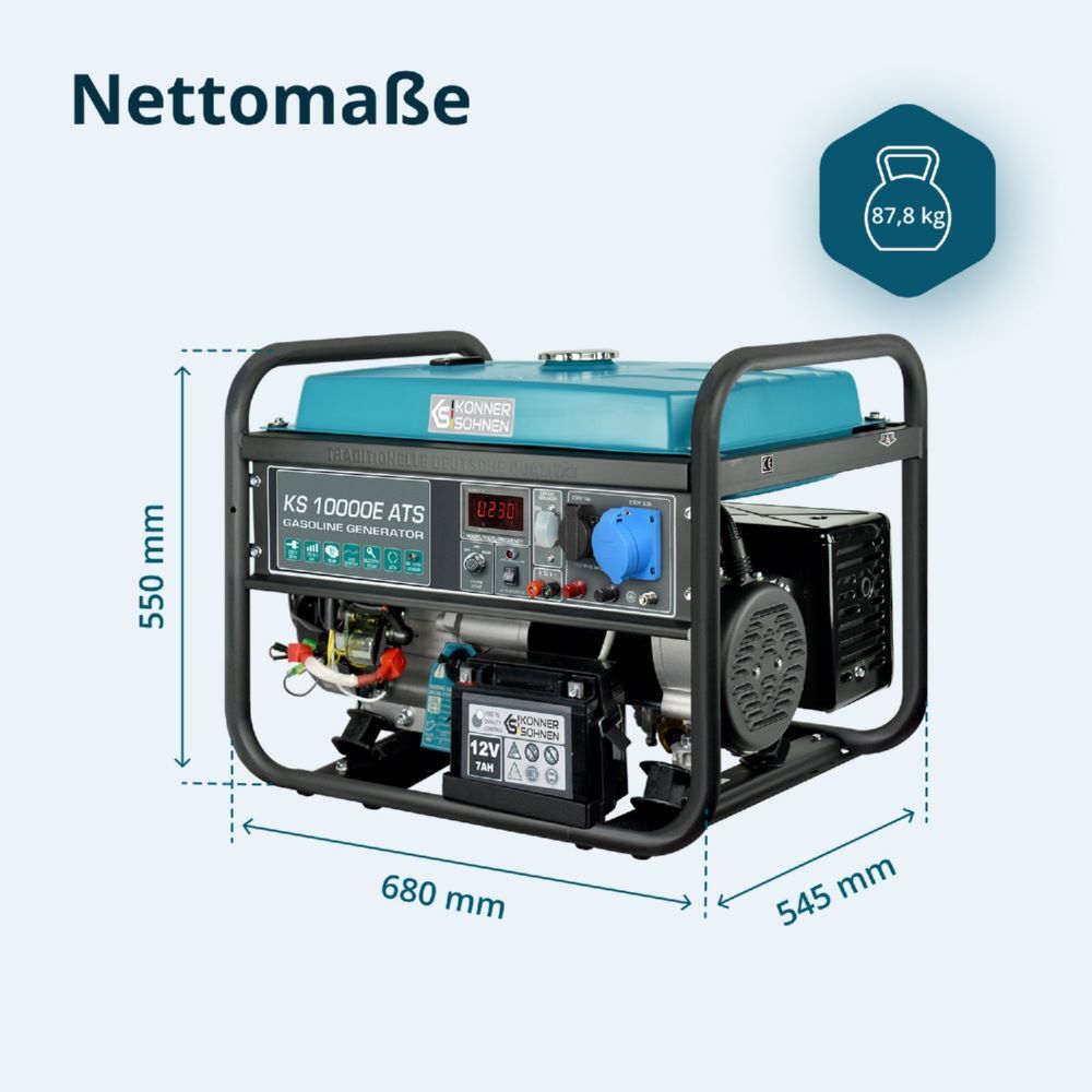 Produktbild Könner & Söhnen Benzin-Generator  KS 10000E ATS bild 6