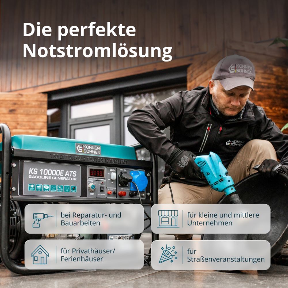 Produktbild Könner & Söhnen Benzin-Generator  KS 10000E ATS bild 7