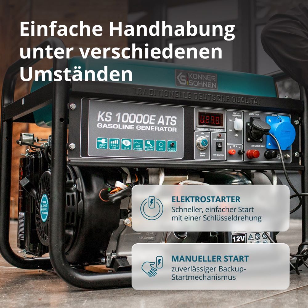 Produktbild Könner & Söhnen Benzin-Generator  KS 10000E ATS bild 9