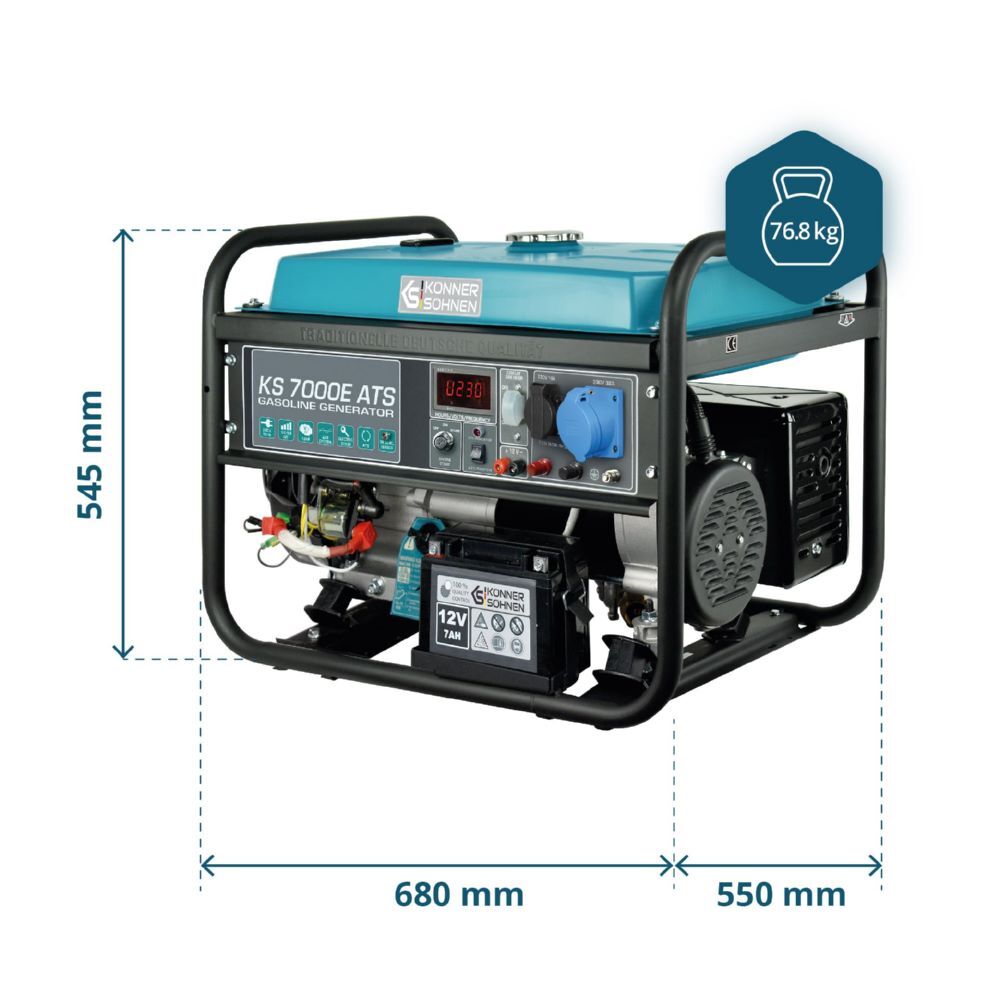 Produktbild Könner & Söhnen Benzin-Generator  KS 7000E ATS bild 11