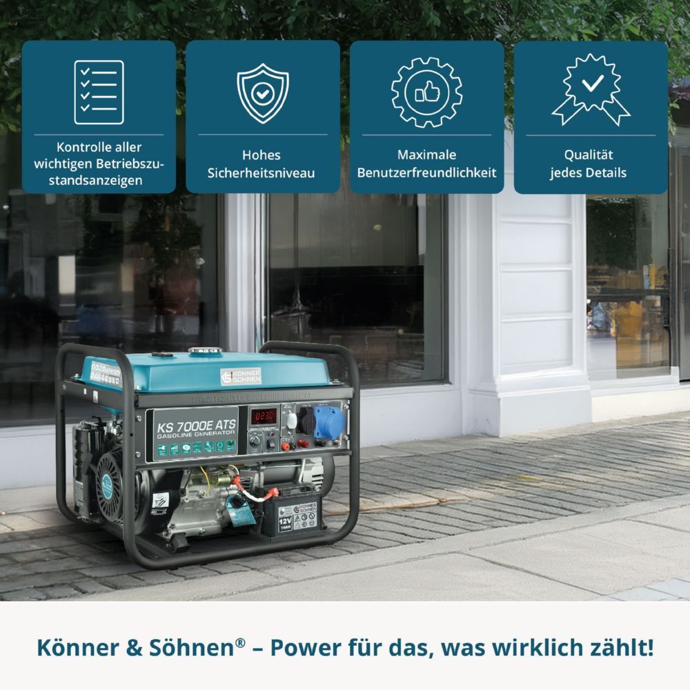 Produktbild Könner & Söhnen Benzin-Generator  KS 7000E ATS bild 12