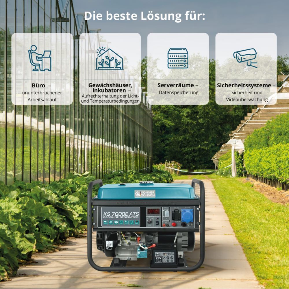 Produktbild Könner & Söhnen Benzin-Generator  KS 7000E ATS bild 7
