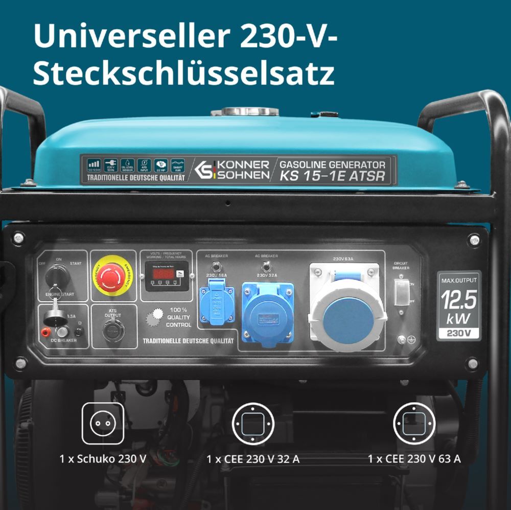 Produktbild Könner & Söhnen Benzin-Generator  KS 15-1E ATSR bild 5