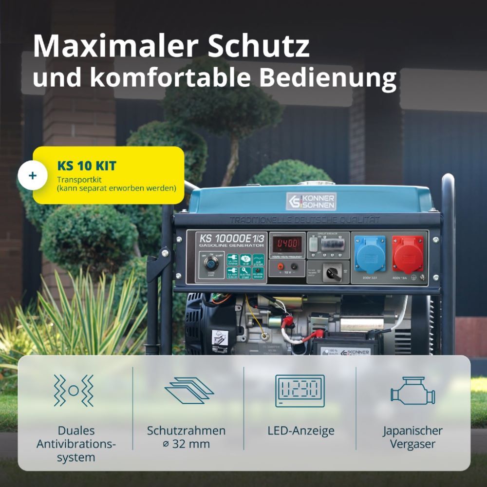 Produktbild Könner & Söhnen Benzin-Generator  KS 10000E 1/3 bild 12