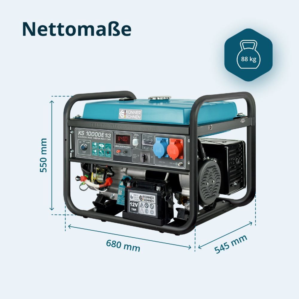 Produktbild Könner & Söhnen Benzin-Generator  KS 10000E 1/3 bild 13