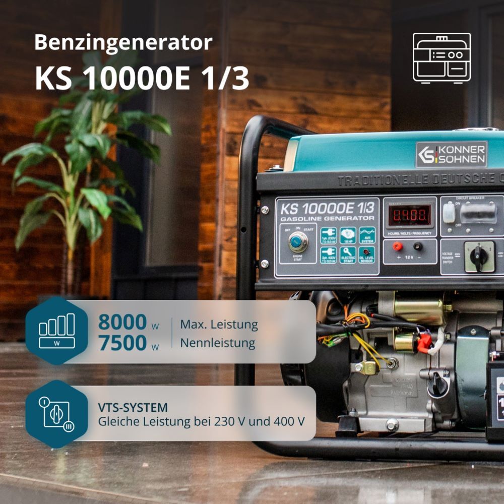 Produktbild Könner & Söhnen Benzin-Generator  KS 10000E 1/3 bild 5