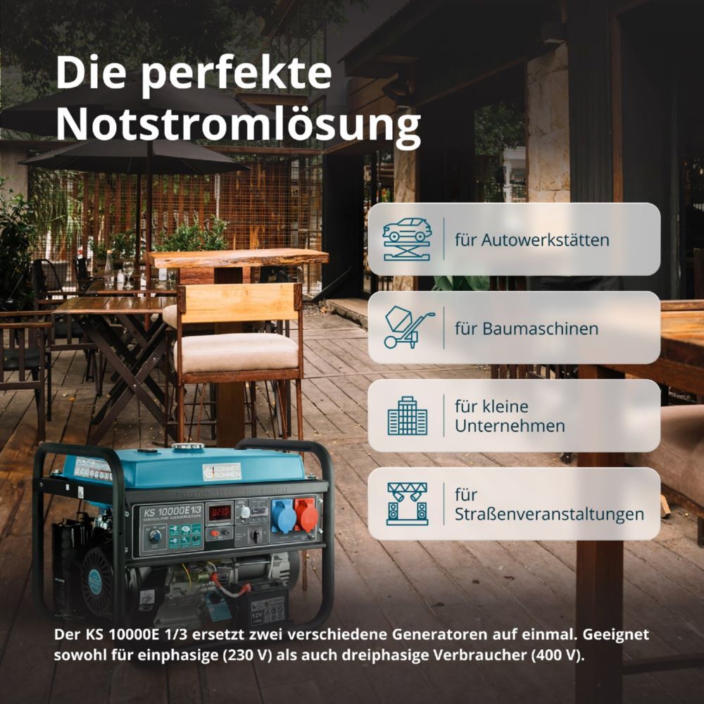 Produktbild Könner & Söhnen Benzin-Generator  KS 10000E 1/3 bild 6