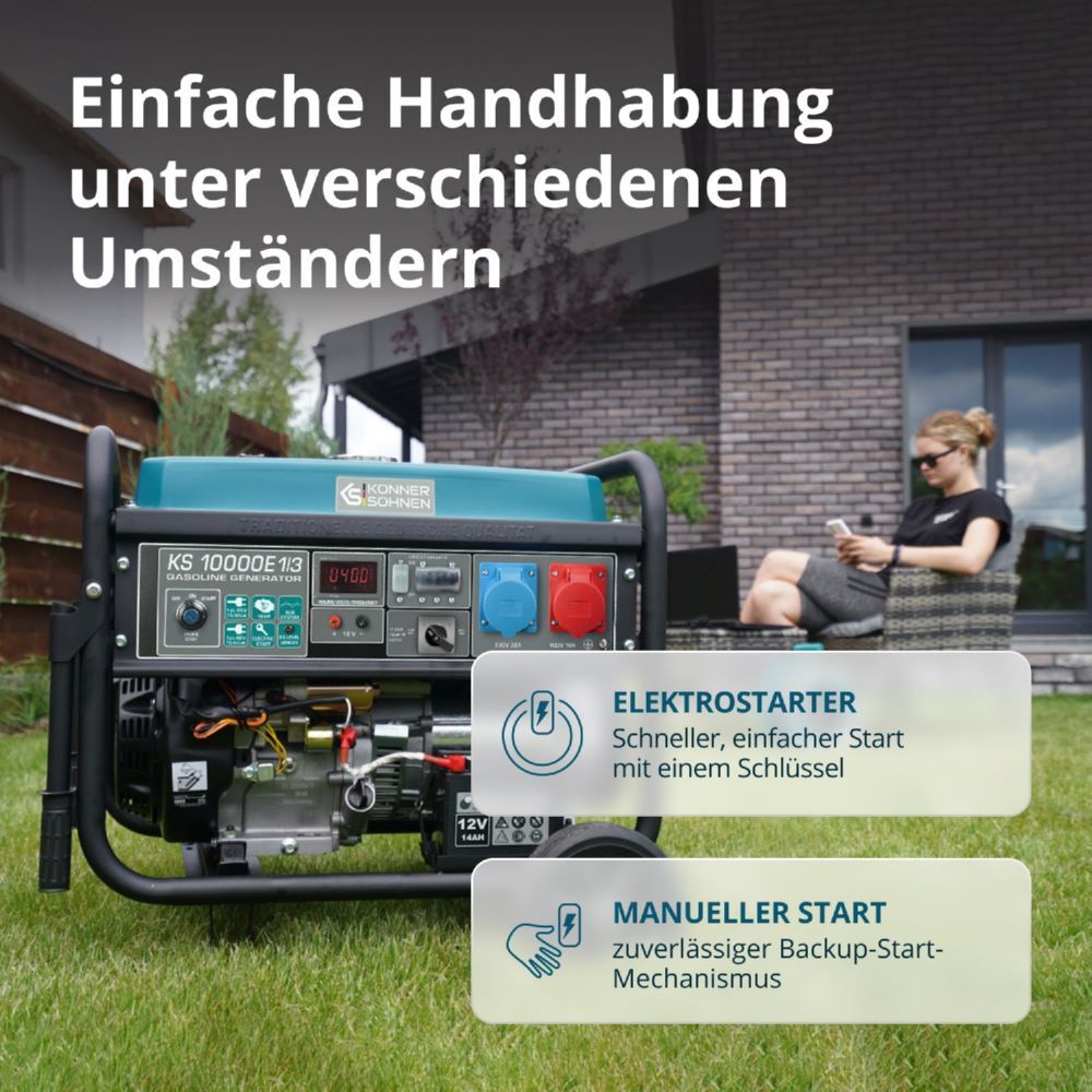 Produktbild Könner & Söhnen Benzin-Generator  KS 10000E 1/3 bild 8