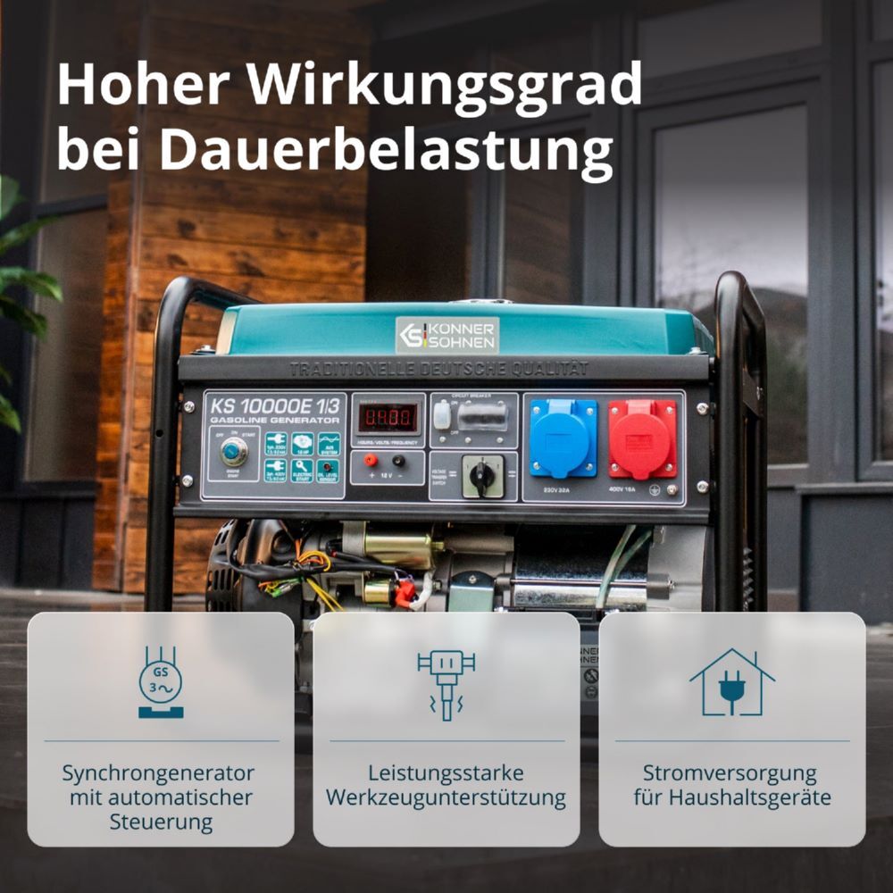 Produktbild Könner & Söhnen Benzin-Generator  KS 10000E 1/3 bild 9
