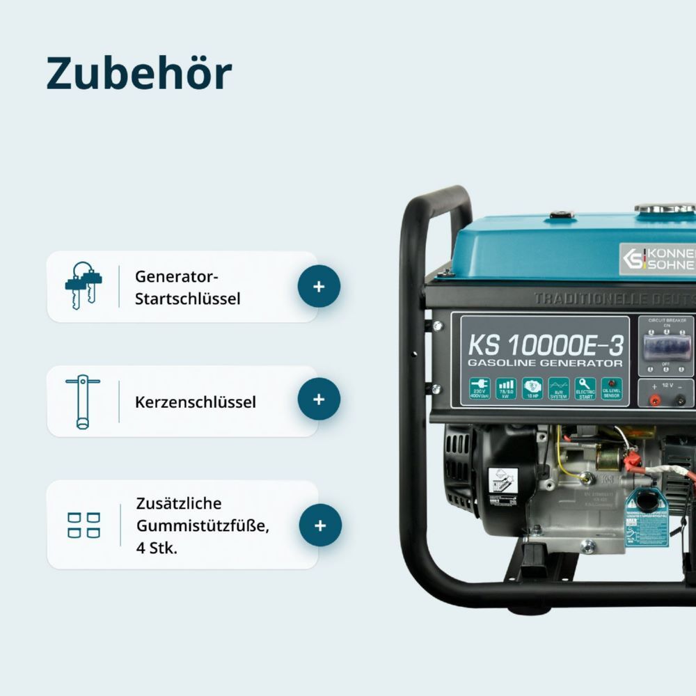 Produktbild Könner & Söhnen Benzin-Generator  KS 10000E-3 bild 10