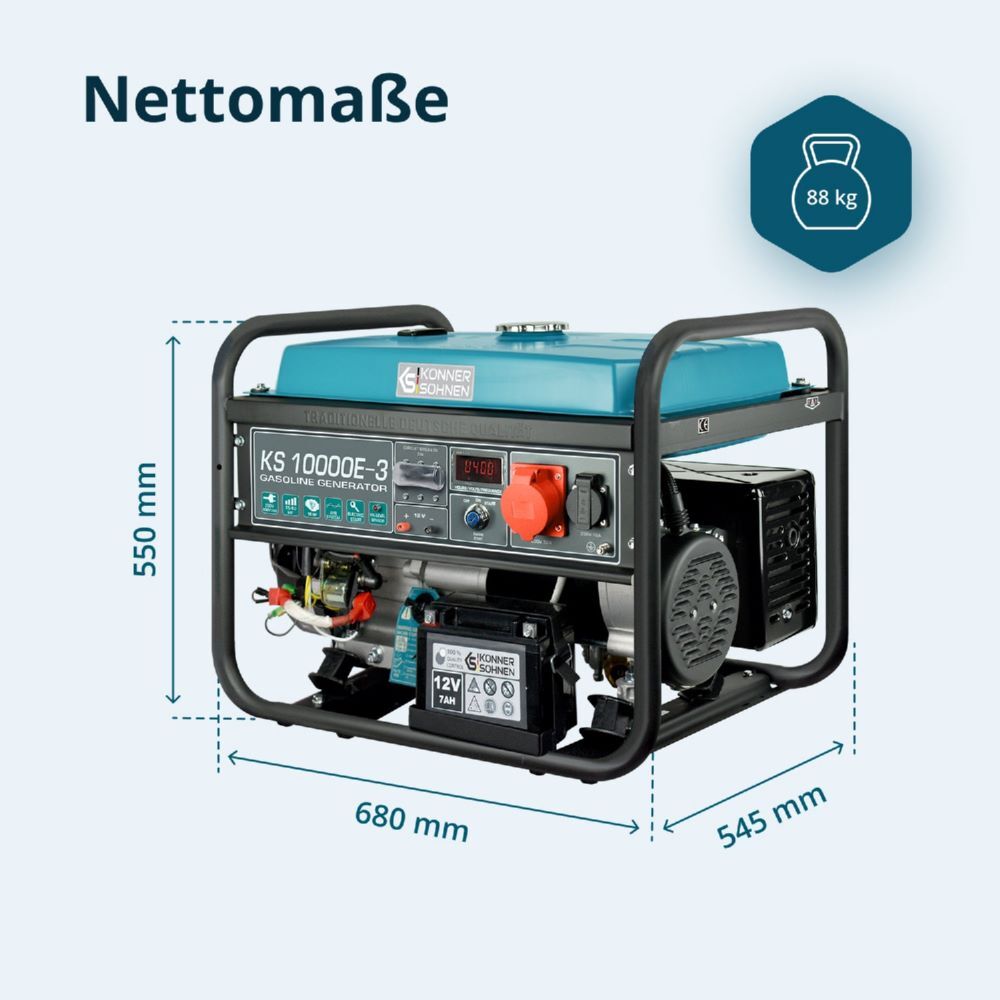Produktbild Könner & Söhnen Benzin-Generator  KS 10000E-3 bild 12