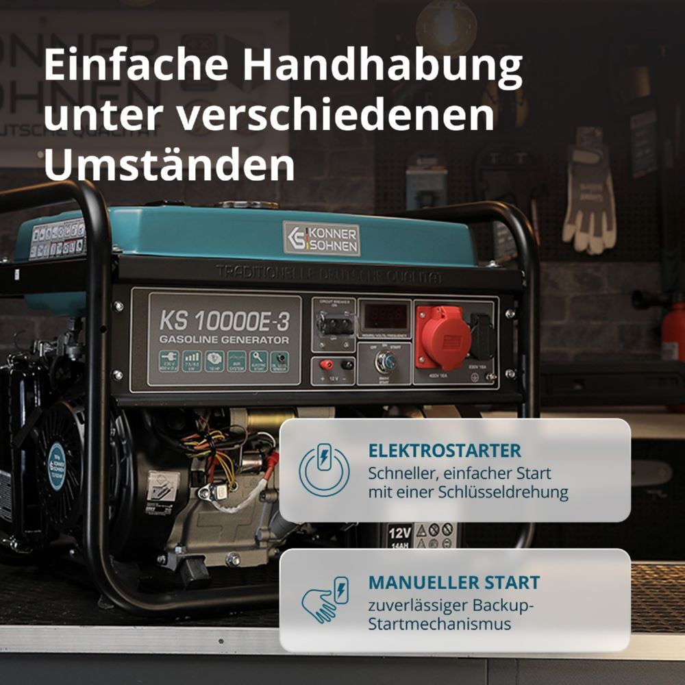 Produktbild Könner & Söhnen Benzin-Generator  KS 10000E-3 bild 7