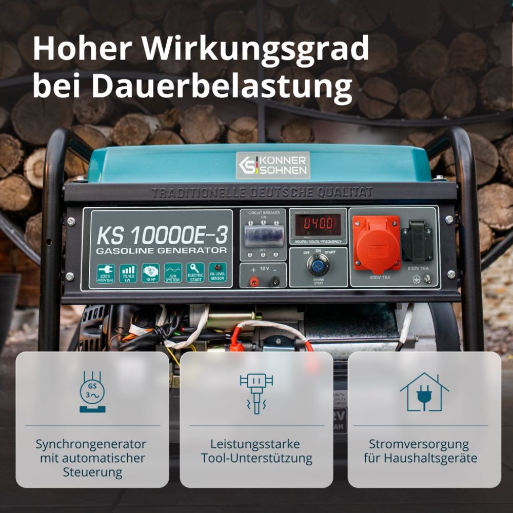 Produktbild Könner & Söhnen Benzin-Generator  KS 10000E-3 bild 8