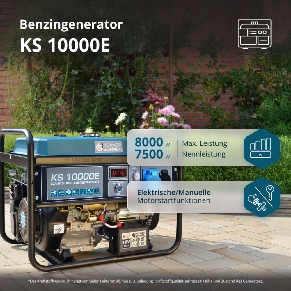 Produktbild Könner & Söhnen Benzin-Generator  KS 10000E bild 5