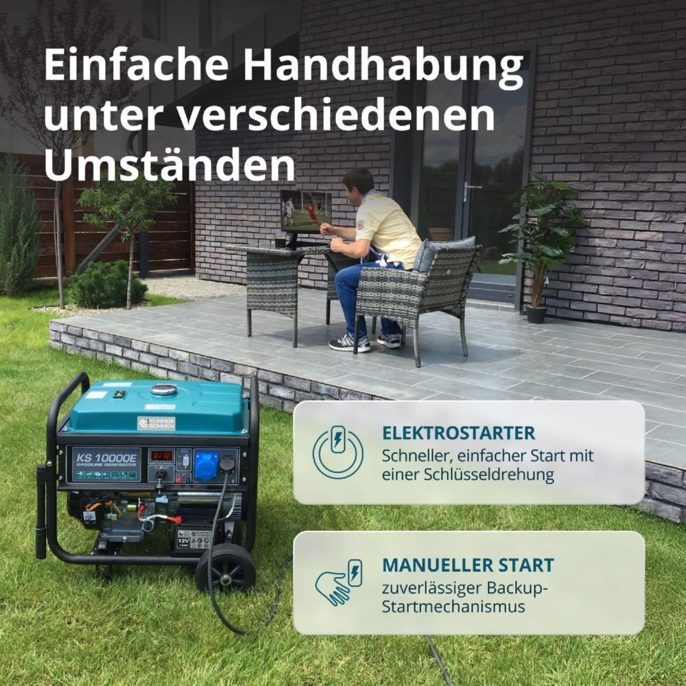 Produktbild Könner & Söhnen Benzin-Generator  KS 10000E bild 7