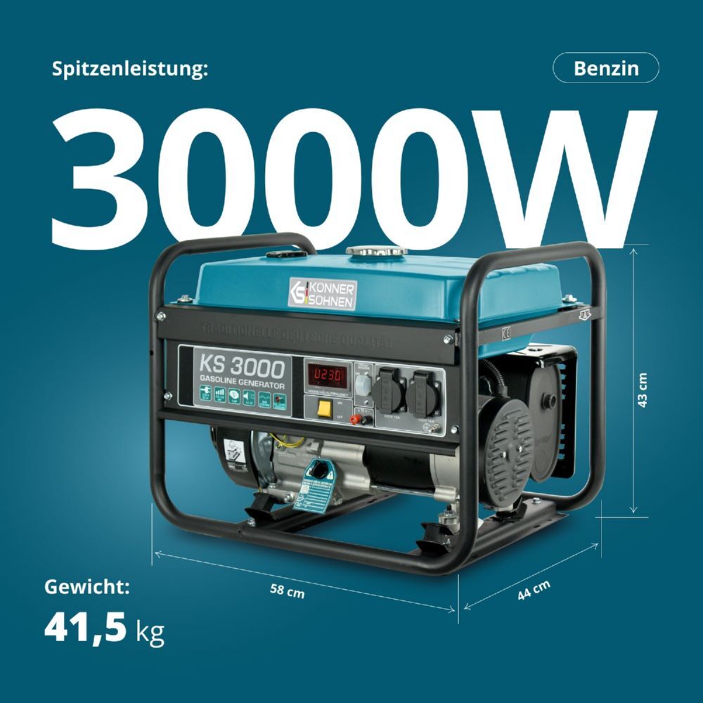 Produktbild Könner & Söhnen Benzin-Generator  KS 3000 bild 2
