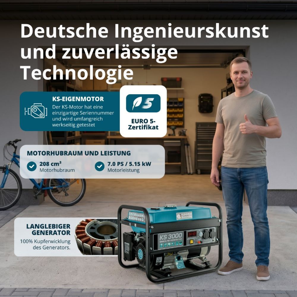 Produktbild Könner & Söhnen Benzin-Generator  KS 3000 bild 6