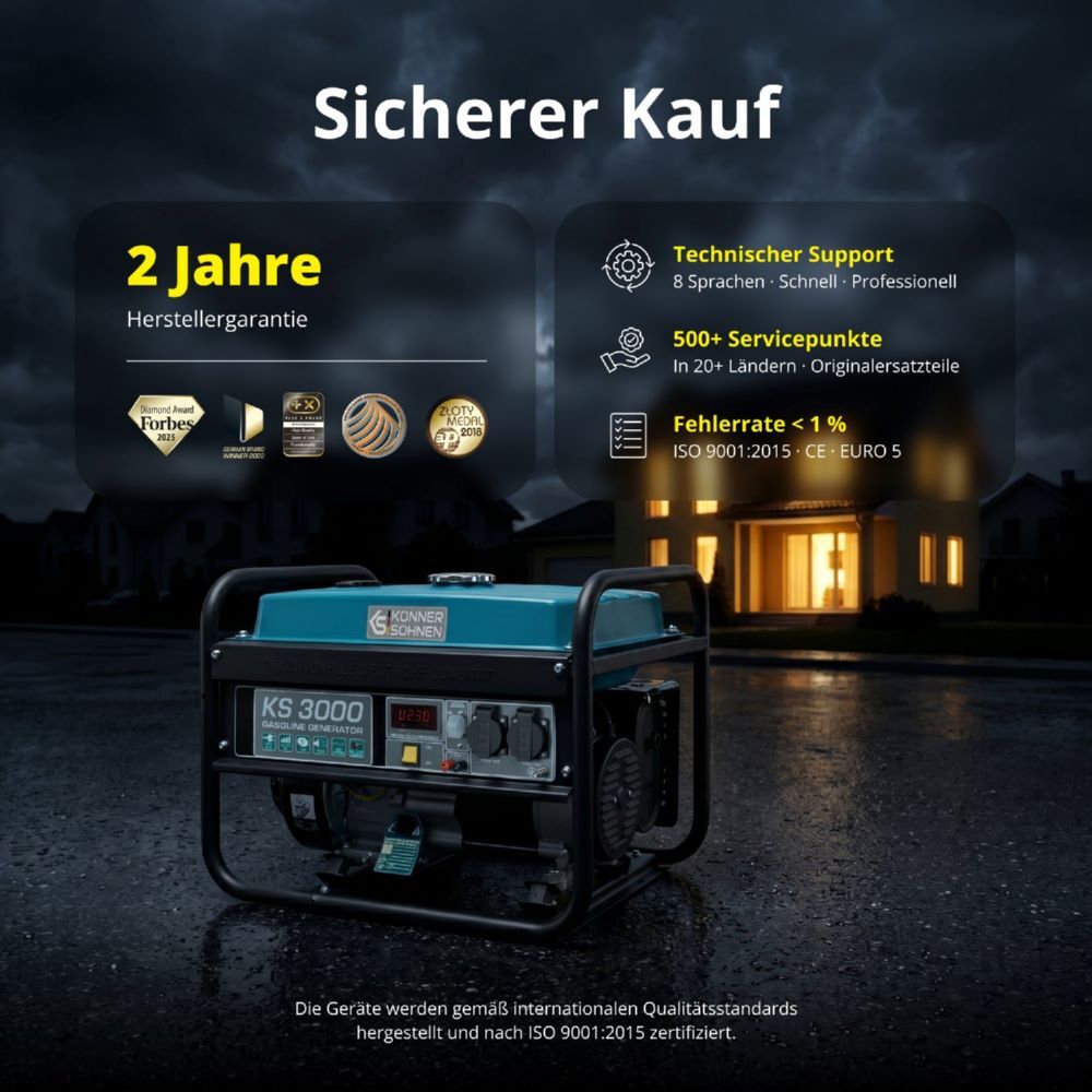 Produktbild Könner & Söhnen Benzin-Generator  KS 3000 bild 9