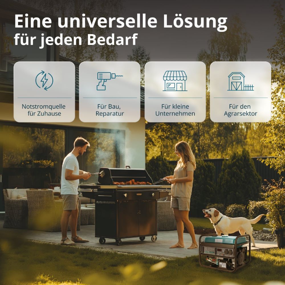 Produktbild Könner & Söhnen Benzin-Generator  KS 3000E bild 8