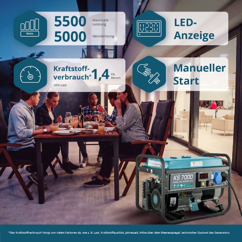Produktbild Könner & Söhnen Benzin-Generator  KS 7000 bild 6