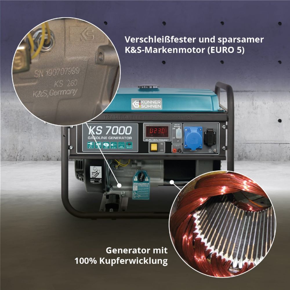 Produktbild Könner & Söhnen Benzin-Generator  KS 7000 bild 8