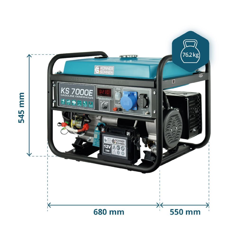 Produktbild Könner & Söhnen Benzin-Generator  KS 7000E bild 10