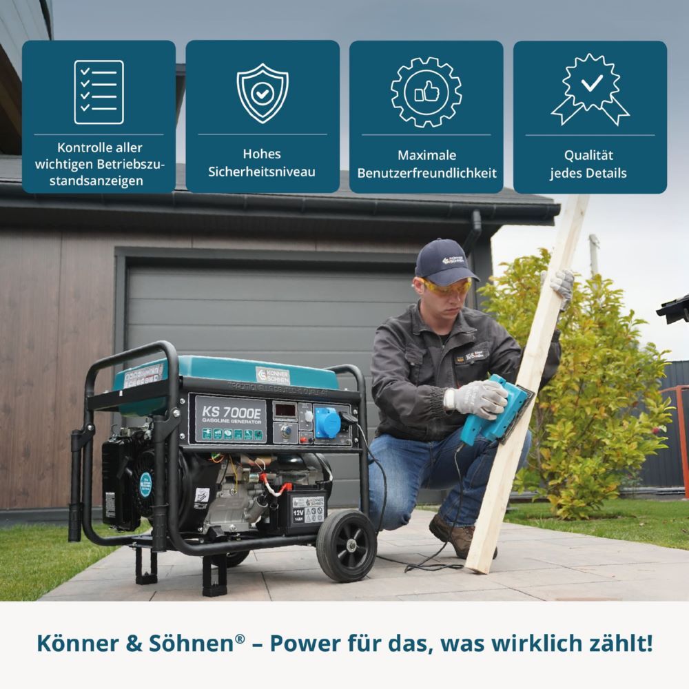 Produktbild Könner & Söhnen Benzin-Generator  KS 7000E bild 7