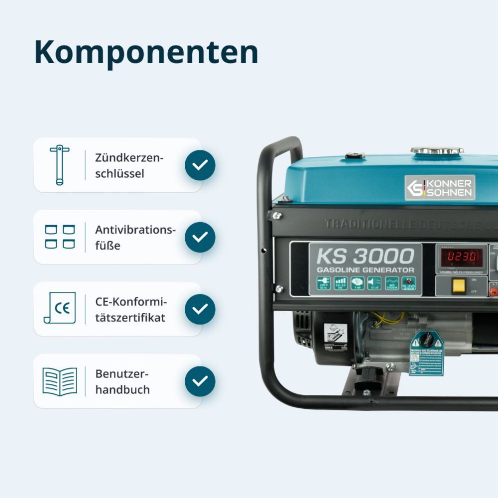 Produktbild Könner & Söhnen Benzin-Generator  KS 3000 bild 8