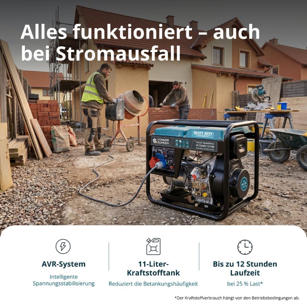 Produktbild Könner & Söhnen Diesel-Generator  KS 9100HDE-1/3 ATSR (EURO V) bild 3