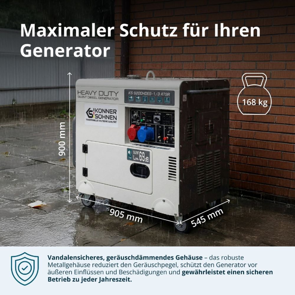 Produktbild Könner & Söhnen Diesel-Generator  KS 9200HDES-1/3 ATSR (EURO V) bild 3