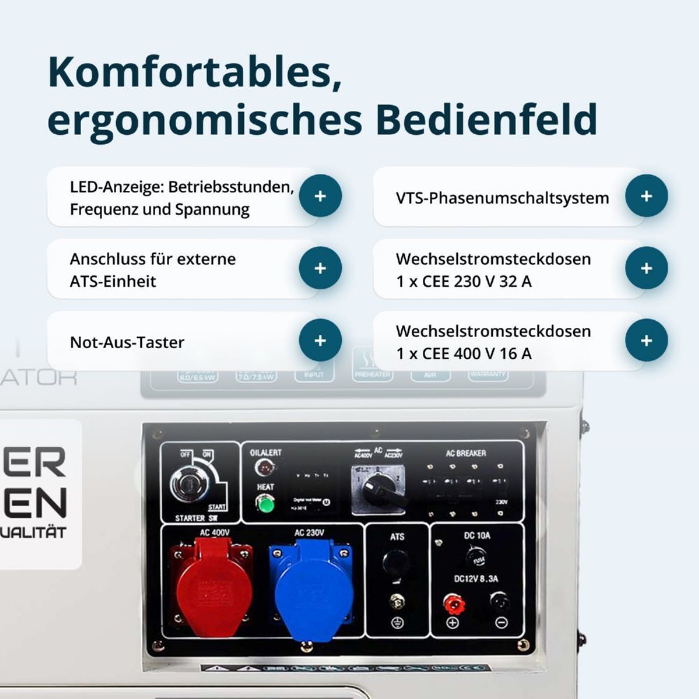 Produktbild Könner & Söhnen Diesel-Generator  KS 9200HDES-1/3 ATSR (EURO V) bild 6