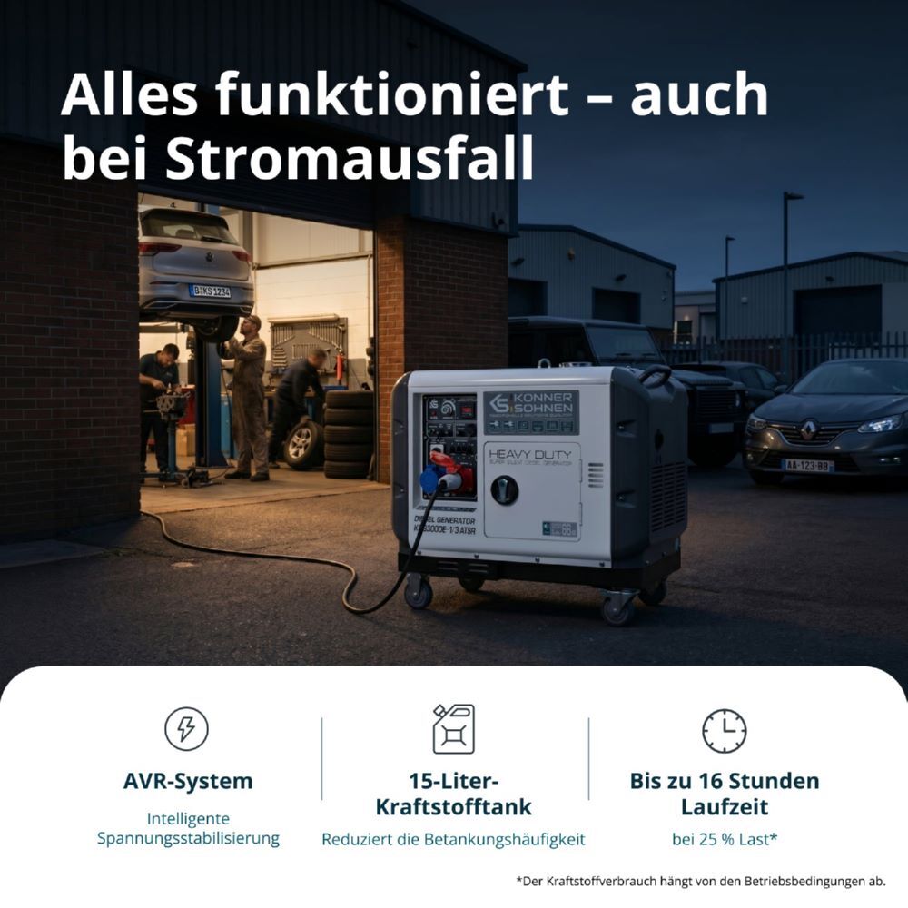 Produktbild Könner & Söhnen Diesel-Generator  KS 9300DE-1/3 ATSR (EURO V) bild 3