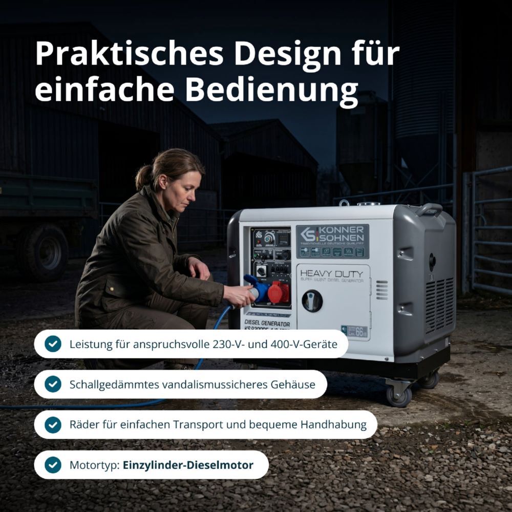 Produktbild Könner & Söhnen Diesel-Generator  KS 9300DE-1/3 ATSR (EURO V) bild 5