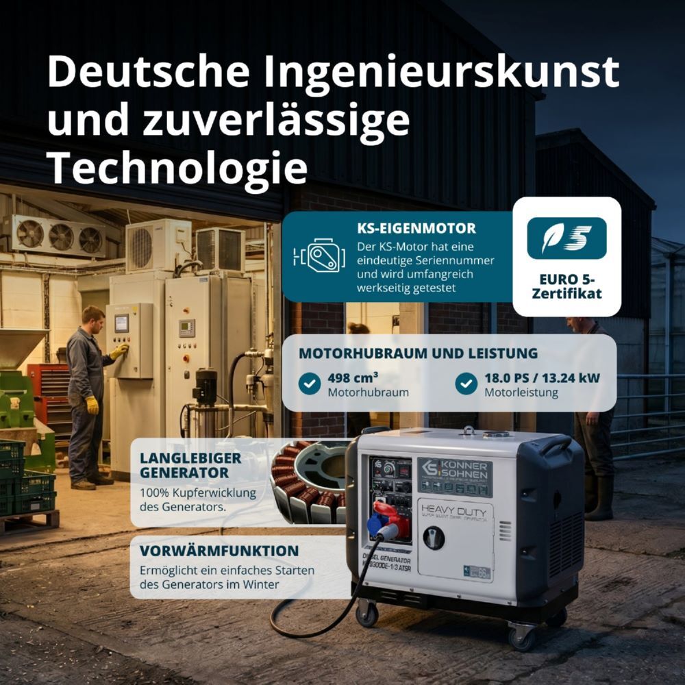 Produktbild Könner & Söhnen Diesel-Generator  KS 9300DE-1/3 ATSR (EURO V) bild 6