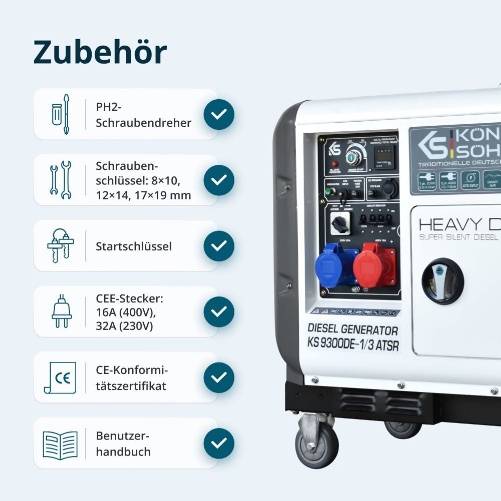 Produktbild Könner & Söhnen Diesel-Generator  KS 9300DE-1/3 ATSR (EURO V) bild 8