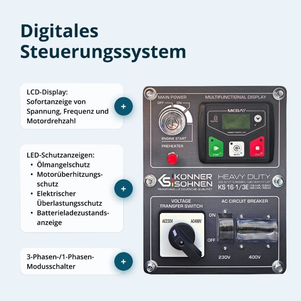 Produktbild Könner & Söhnen Dieselgenerator KS 16-1/3E bild 4