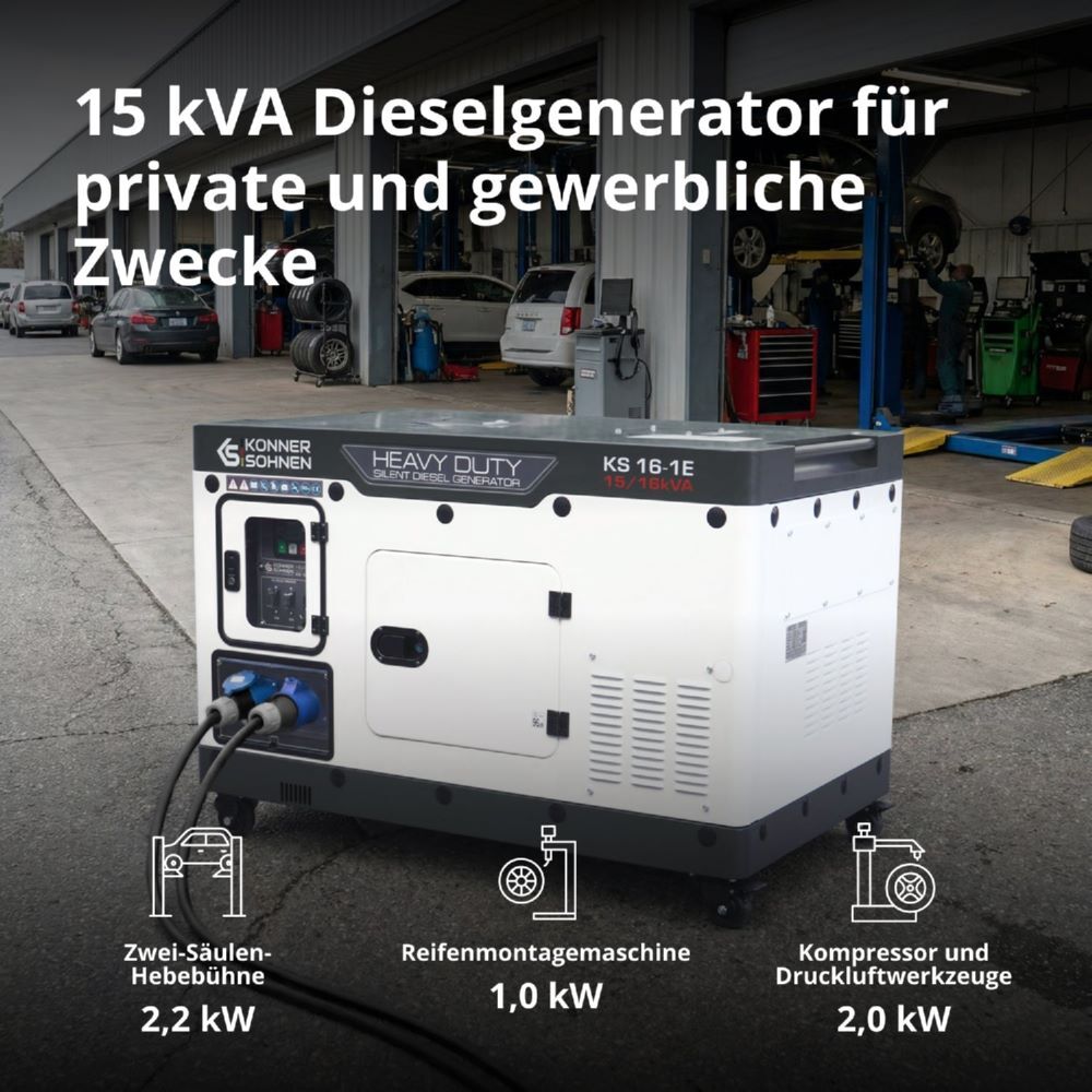 Produktbild Könner & Söhnen Dieselgenerator KS 16-1E bild 2